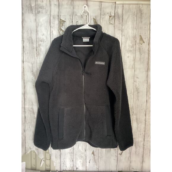 Columbia Sportswear Company Jackets & Blazers - Columbia Sportswear Co. Black Full-Zip Sherpa/Fleece Jacket Women's Size M